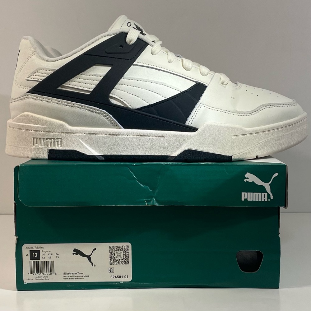 [BRAND NEW] PUMA SLIPSTREAM TONE BRUSH BLACK WARM WHITE MENS SIZE 13 SNEAKERS